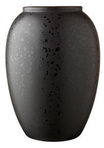 Čierna kameninová váza Bitz Basics Black, výška 20 cm