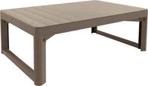 Záhradný stôl Keter Lyon 116x72 cm umelý ratan cappuccino