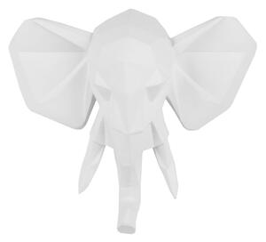 PRESENT TIME Sada 2 ks: Nástenná dekorácia Origami Elephant – biela 45 × 39,5 × 14 cm