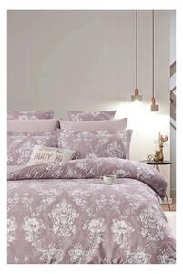Ružové predĺžené obliečky na dvojlôžko z bavlny Renforcé s plachtou/4-dielne 200x220 cm – Mila Home
