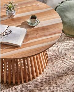 Konferenčý stolík z teakového dreva Kave Home Irune, ⌀ 80 cm