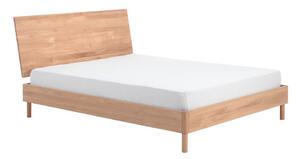 Dvojlôžková posteľ z dubového dreva bez roštu 160x200 cm v prírodnej farbe Forrest – Vipack