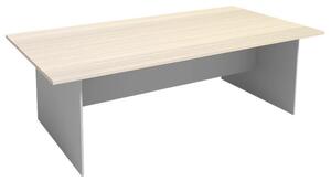 Rokovací stôl PRIMO GRAY, 2400 x 1200 mm, sivá/breza