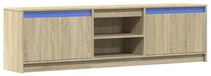 TV stolík s LED dub sonoma 180x34x50 cm kompozitné drevo