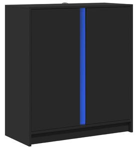 Komoda s LED čierna 77x34x85 cm kompozitné drevo