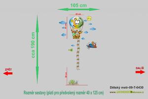 Detský meter-09, Samolepky na stenu, Zvieratká a balón