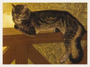 Umelecká tlač Summer, Cat on a Balustrade (Vintage French Feline) - Théophile Steinlen, (40 x 30 cm)