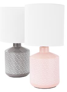 Stolná lampa, biela/ružová, OFRED