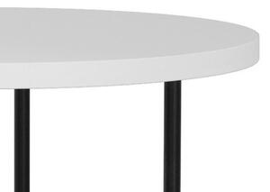 Prístavný stolík CORRO biela/čierna