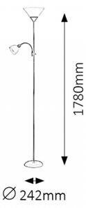RABALUX 4188 Action stojanové svietidlo hnedé / biele 180cm