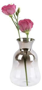 Sklenená malá váza PT LIVING Silver Fade, výška 12 cm