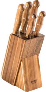 LT2080 SET 5 nožov v bloku WOOD LAMART
