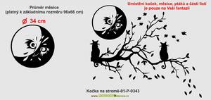 Mačka na strome - 01, Samolepky na stenu