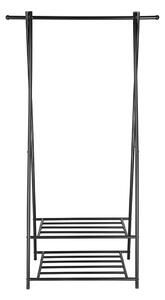 Kovový stojan s 2 policami na oblečenie Songmics, šírka 87,5 cm