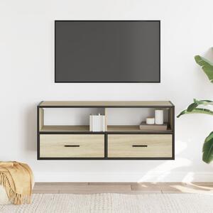 TV skrinka dub sonoma 100x31x39,5 cm kompozitné drevo a kov