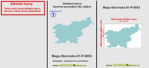 Mapa Slovinska - 01, Samolepky na stenu