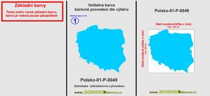 Mapa Poľska - 01, Samolepky na stenu