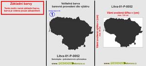 Mapa Litvy - 01, Samolepky na stenu