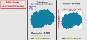 Mapa Macedónsko - 01, Samolepky na stenu
