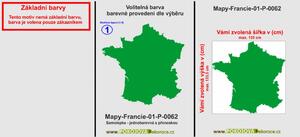 Mapy Francúzsko - 01, Samolepky na stenu