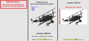 Lietadlá-1920-03, Samolepky na stenu