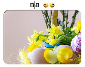 Veľkonočné prestieranie - 027, Vajíčka s kvetinou