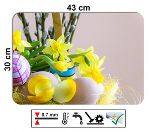 Veľkonočné prestieranie - 027, Vajíčka s kvetinou