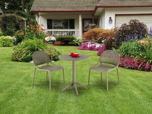 Okrúhly záhradný stôl Calvo - hnedá