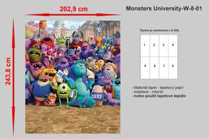 Detské tapety, Monsters University, Walltastic - 202x243cm