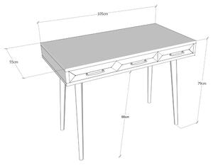 Písací stôl MILANO borovica/antracit