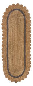 Sivý/v prírodnej farbe ručne tkaný jutový behúň 80x230 cm Grace Grey – Flair Rugs