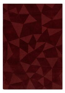 Vínovočervený ručne tkaný vlnený koberec 160x230 cm Shard Red – Flair Rugs