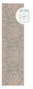 Svetlozelený prateľný behúň 60x230 cm Una Floral – Flair Rugs