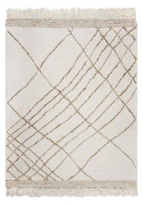 Krémový ručne tkaný koberec s prímesou vlny 120x170 cm Astera Linear – Flair Rugs