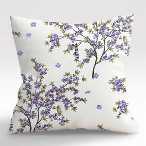 Ervi obliečka na vankúš bavlnený - kvitnúce fialový strom