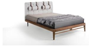 Dvojlôžková posteľ s nohami z orechového dreva Ángel Cerdá Olivia, 150 x 200 cm