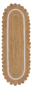 Ručne tkaný jutový behúň v prírodnej farbe/slonovinový 80x230 cm Grace White – Flair Rugs