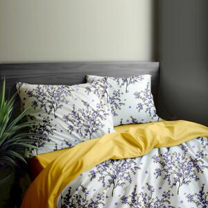 Ervi bavlnené obliečky DUO - kvitnúce fialový strom/žlté