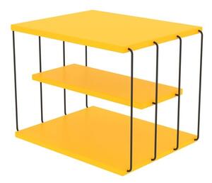 Prístavný stolík TLOS LIFON žltá/čierna