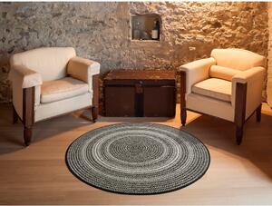 Čierny vonkajší koberec Universal Silvana Rutto, ⌀ 120 cm