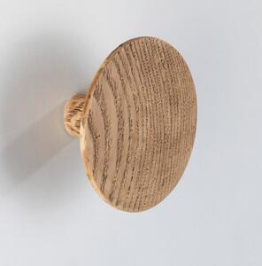 Nástenný háčik s dekorom dubového dreva Wenko Melle, ⌀ 8 cm