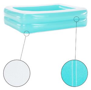 KONDELA Nafukovací bazén, obdĺžnik, modrá/biela, POLON TYP 1