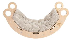Béžová/v prírodnej farbe hojdačka z borovicového dreva 39x75x38 cm Montessori – Meowbaby