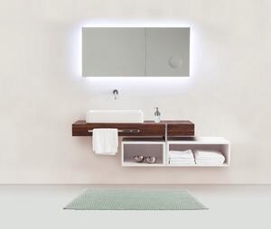 Svetlozelená kúpeľňová predložka Wenko Mona, 80 x 50 cm