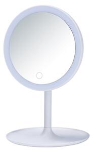 Biele kozmetické zrkadlo s LED podsvietením Wenko Turro