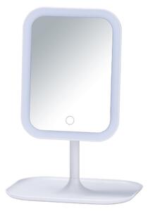 Biele kozmetické zrkadlo s LED podsvietením Wenko Bertolio