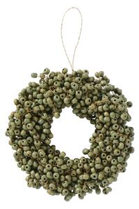 Korálkový venček Wooden Beads Green Ø 13,5 cm