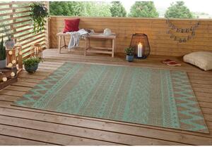Zeleno-béžový vonkajší koberec NORTHRUGS Sidon, 70 x 140 cm