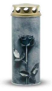Náhrobná sviečka Ruža sivá, 6 x 16,5 cm, 195 g
