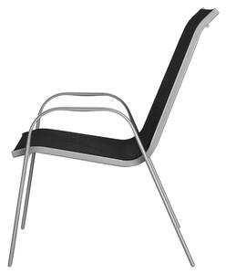 Záhradná stolička DELFI 1 strieborná/čierna